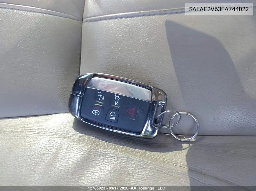 2015 LAND ROVER LR4 VIN SALAF2V63FA744022 — фото 11