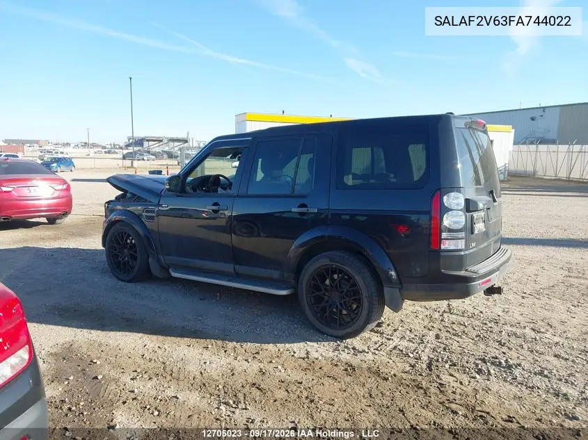 2015 LAND ROVER LR4 VIN SALAF2V63FA744022 — фото 14