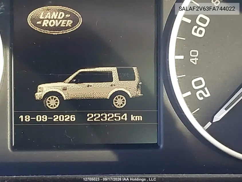 2015 LAND ROVER LR4 VIN SALAF2V63FA744022 — фото 15