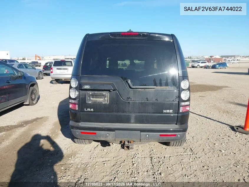 2015 LAND ROVER LR4 VIN SALAF2V63FA744022 — фото 16