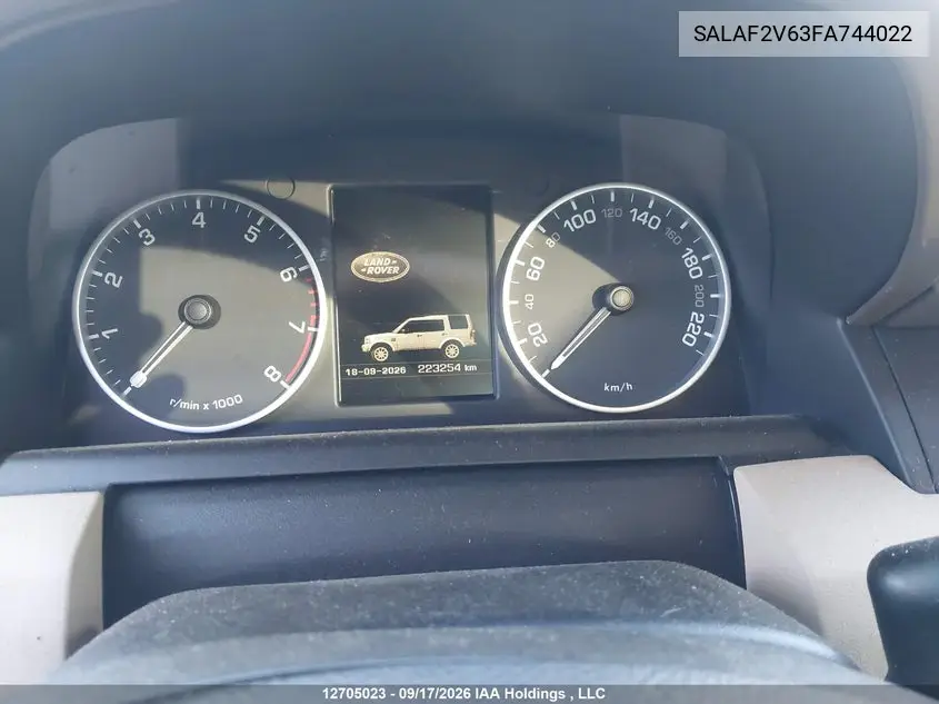 2015 LAND ROVER LR4 VIN SALAF2V63FA744022 — фото 7