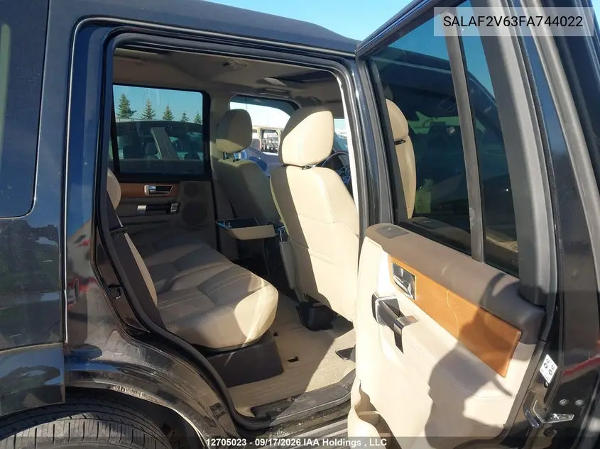 2015 LAND ROVER LR4 VIN SALAF2V63FA744022 — фото 8