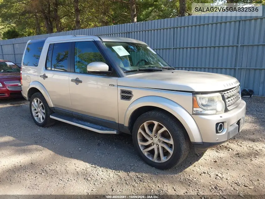 LAND ROVER LR4 2016, VIN SALAG2V65GA832536