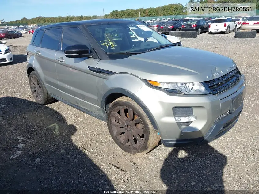 LAND ROVER RANGE ROVER EVOQUE 2013, VIN SALVT2BG7DH780551