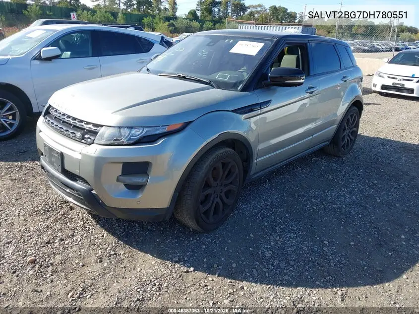 2013 LAND ROVER RANGE ROVER EVOQUE VIN SALVT2BG7DH780551 — фото 2