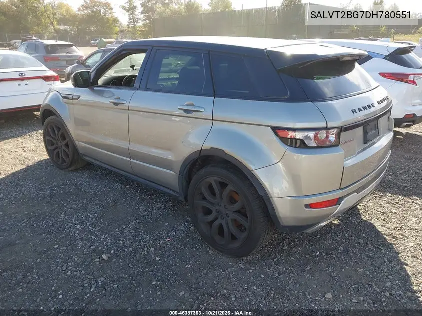 2013 LAND ROVER RANGE ROVER EVOQUE VIN SALVT2BG7DH780551 — фото 3