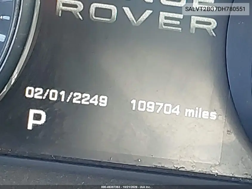 2013 LAND ROVER RANGE ROVER EVOQUE VIN SALVT2BG7DH780551 — фото 7