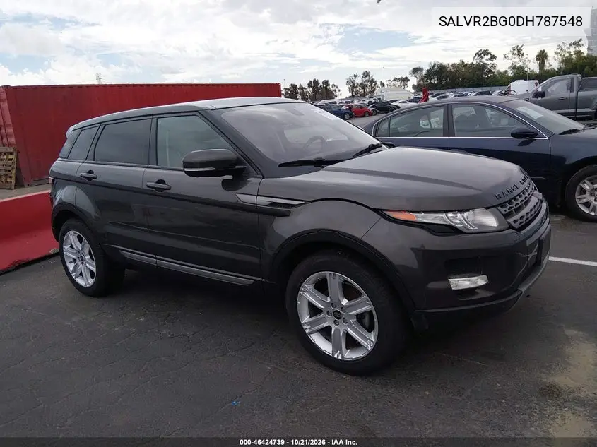 LAND ROVER RANGE ROVER EVOQUE 2013, VIN SALVR2BG0DH787548