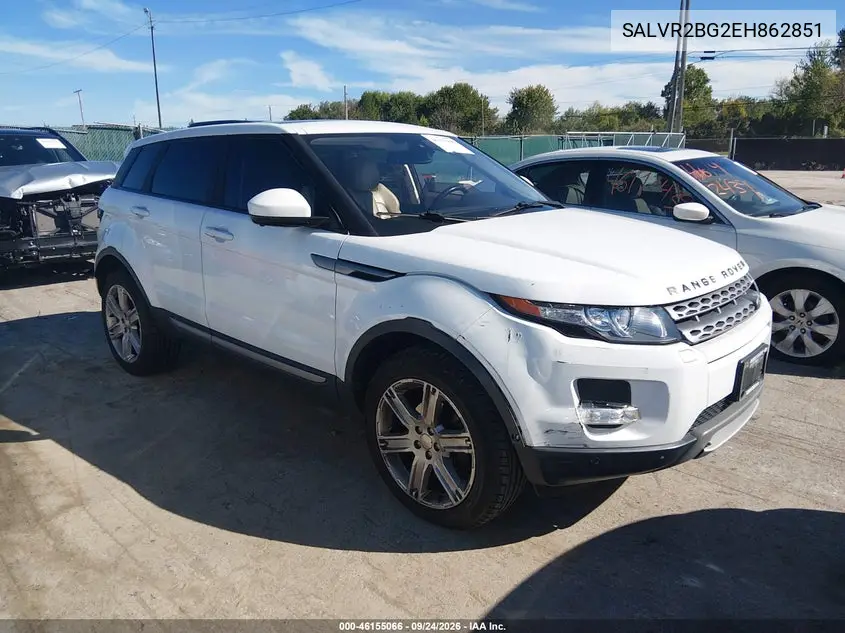 LAND ROVER RANGE ROVER EVOQUE 2014, VIN SALVR2BG2EH862851