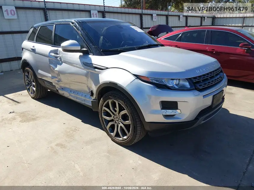 LAND ROVER RANGE ROVER EVOQUE 2015, VIN SALVP2BG0FH961479