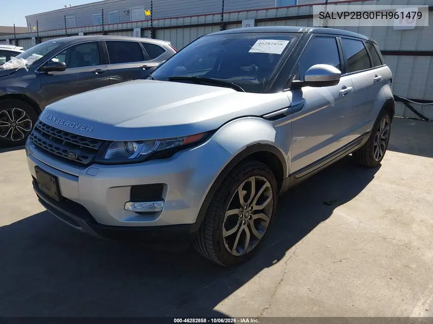 2015 LAND ROVER RANGE ROVER EVOQUE VIN SALVP2BG0FH961479 — фото 2