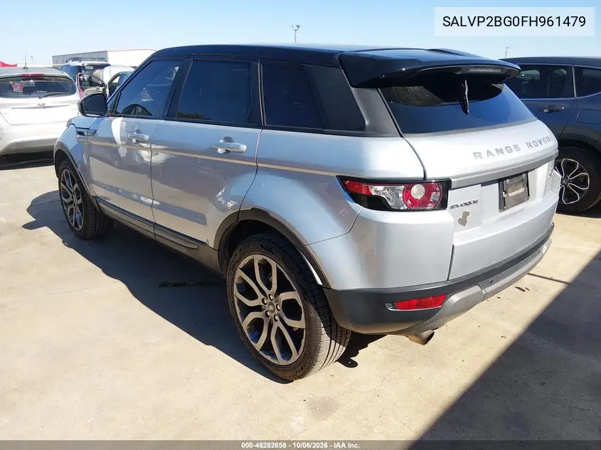 2015 LAND ROVER RANGE ROVER EVOQUE VIN SALVP2BG0FH961479 — фото 3