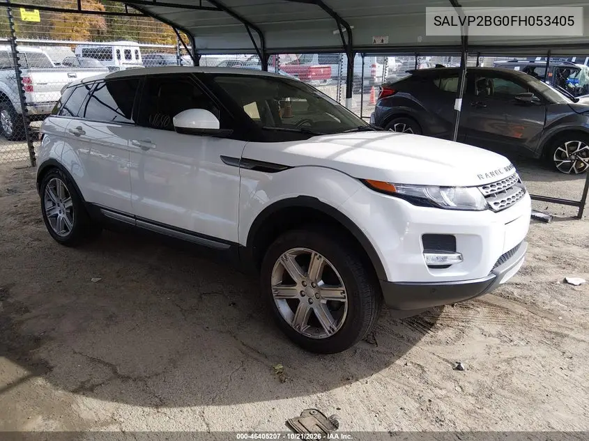 LAND ROVER RANGE ROVER EVOQUE 2015, VIN SALVP2BG0FH053405