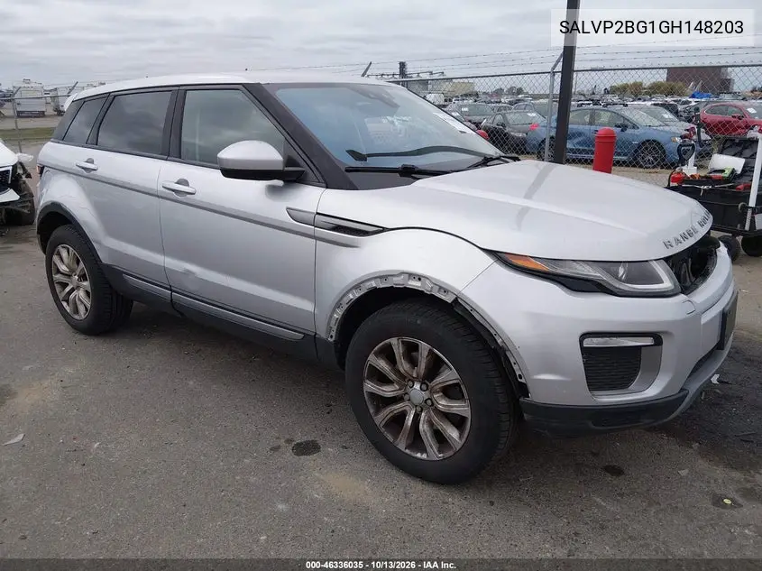 LAND ROVER RANGE ROVER EVOQUE 2016, VIN SALVP2BG1GH148203