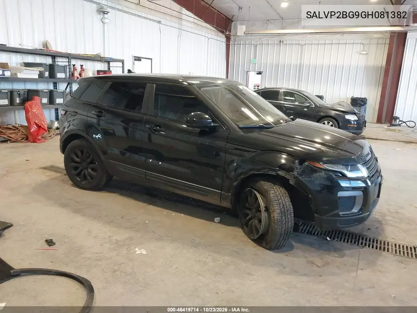 LAND ROVER RANGE ROVER EVOQUE 2016, VIN SALVP2BG9GH081382