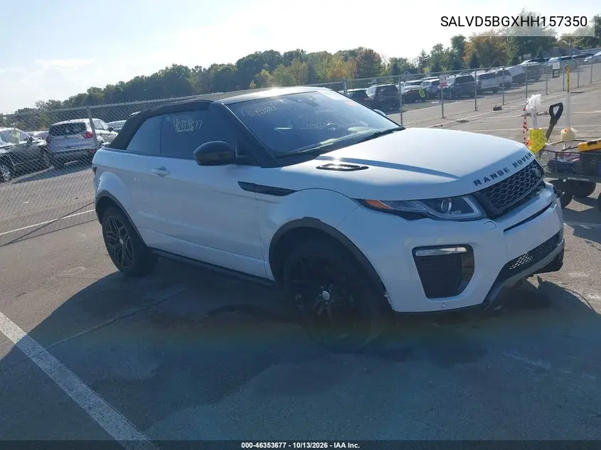 LAND ROVER RANGE ROVER EVOQUE 2017, VIN SALVD5BGXHH157350