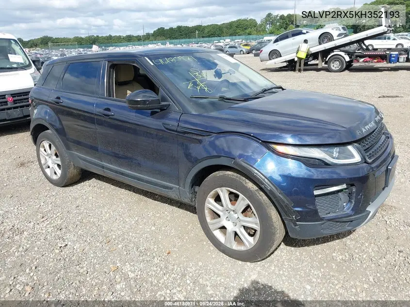 LAND ROVER RANGE ROVER EVOQUE 2019, VIN SALVP2RX5KH352193