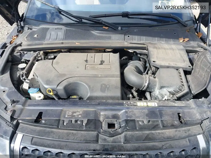 2019 LAND ROVER RANGE ROVER EVOQUE VIN SALVP2RX5KH352193 — фото 10