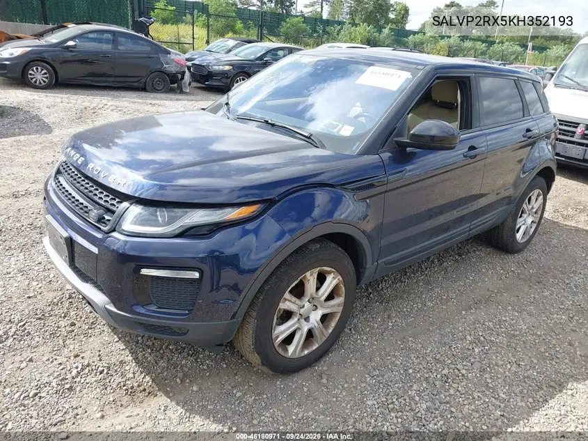 2019 LAND ROVER RANGE ROVER EVOQUE VIN SALVP2RX5KH352193 — фото 2