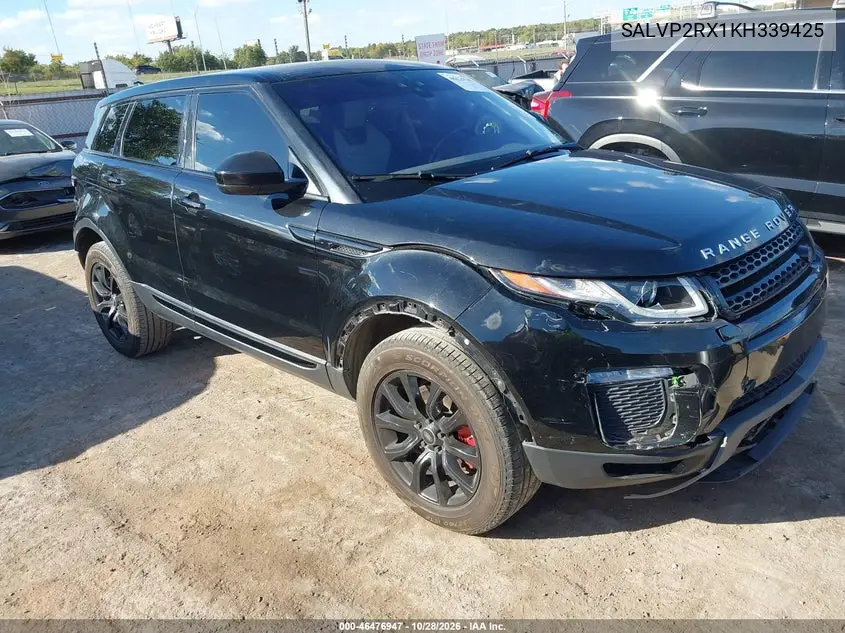 LAND ROVER RANGE ROVER EVOQUE 2019, VIN SALVP2RX1KH339425