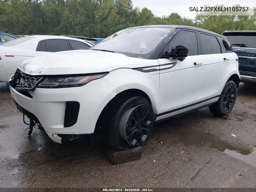 2020 LAND ROVER RANGE ROVER EVOQUE VIN SALZJ2FX6LH105757 — фото 2