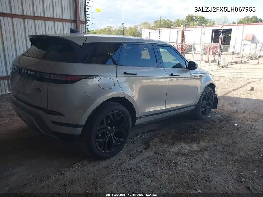2020 LAND ROVER RANGE ROVER EVOQUE VIN SALZJ2FX5LH067955 — фото 4