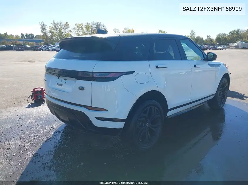 2022 LAND ROVER RANGE ROVER EVOQUE VIN SALZT2FX3NH168909 — фото 4