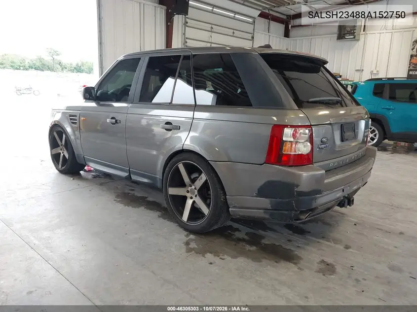2008 LAND ROVER RANGE ROVER SPORT VIN SALSH23488A152750 — фото 3