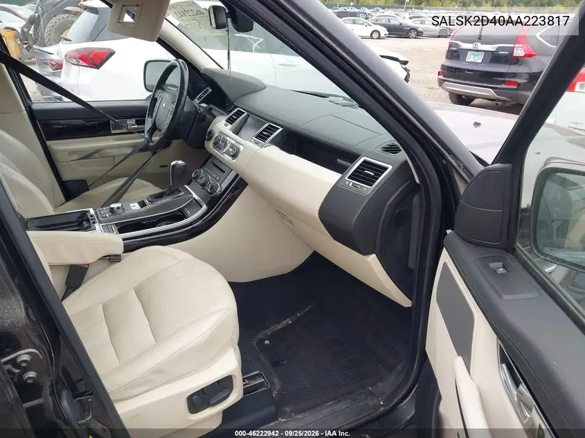 2010 LAND ROVER RANGE ROVER SPORT VIN SALSK2D40AA223817 — фото 5
