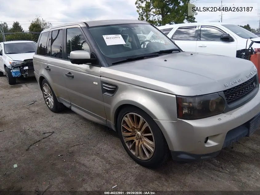 LAND ROVER RANGE ROVER SPORT 2011, VIN SALSK2D44BA263187