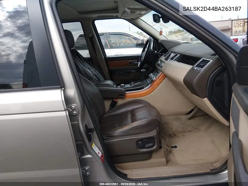2011 LAND ROVER RANGE ROVER SPORT VIN SALSK2D44BA263187 — фото 5