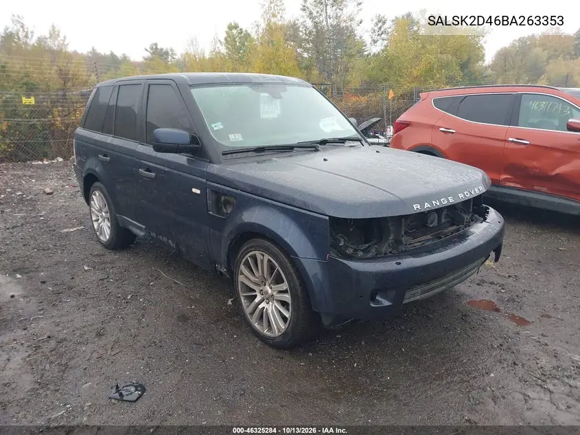 LAND ROVER RANGE ROVER SPORT 2011, VIN SALSK2D46BA263353