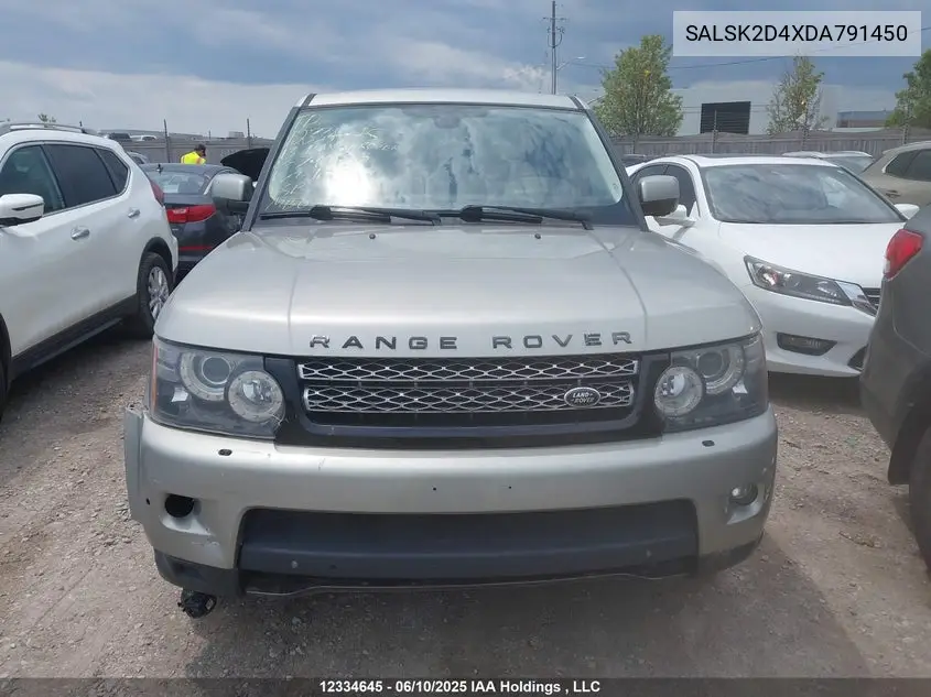 2013 LAND ROVER RANGE ROVER SPORT VIN SALSK2D4XDA791450 — фото 12