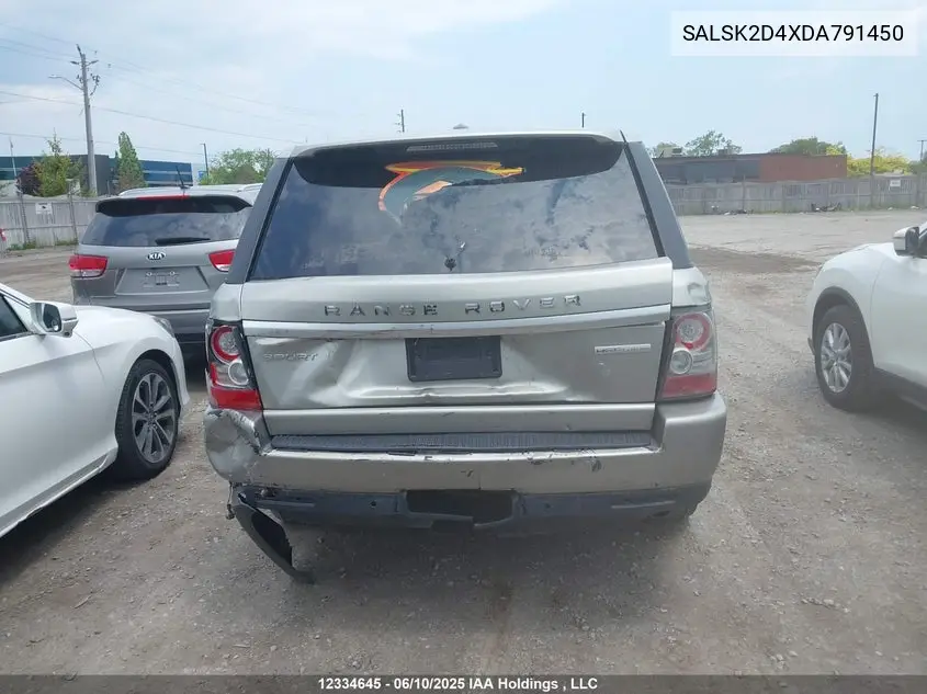 2013 LAND ROVER RANGE ROVER SPORT VIN SALSK2D4XDA791450 — фото 16