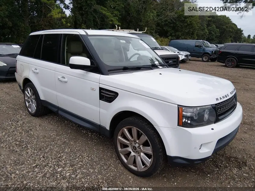 LAND ROVER RANGE ROVER SPORT 2013, VIN SALSF2D42DA803062