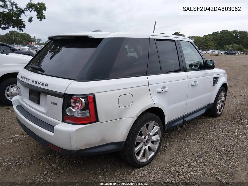 2013 LAND ROVER RANGE ROVER SPORT VIN SALSF2D42DA803062 — фото 4