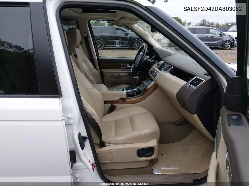 2013 LAND ROVER RANGE ROVER SPORT VIN SALSF2D42DA803062 — фото 5