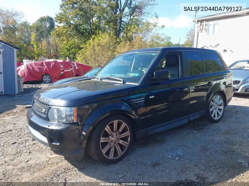 2013 LAND ROVER RANGE ROVER SPORT VIN SALSF2D44DA799127 — фото 2
