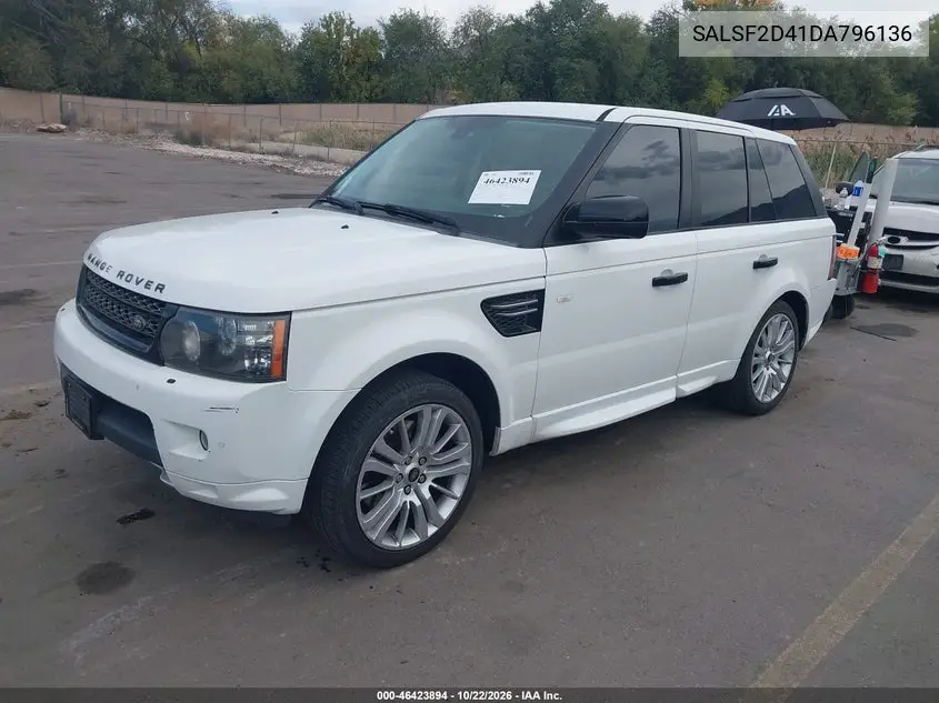 2013 LAND ROVER RANGE ROVER SPORT VIN SALSF2D41DA796136 — фото 2