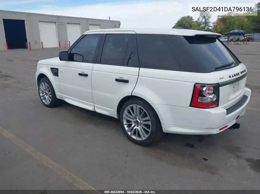 2013 LAND ROVER RANGE ROVER SPORT VIN SALSF2D41DA796136 — фото 3