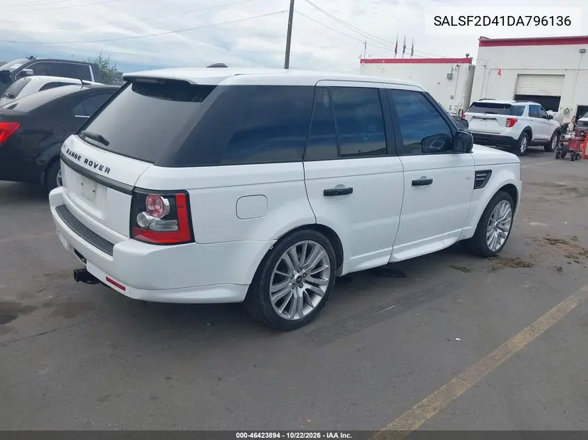 2013 LAND ROVER RANGE ROVER SPORT VIN SALSF2D41DA796136 — фото 4