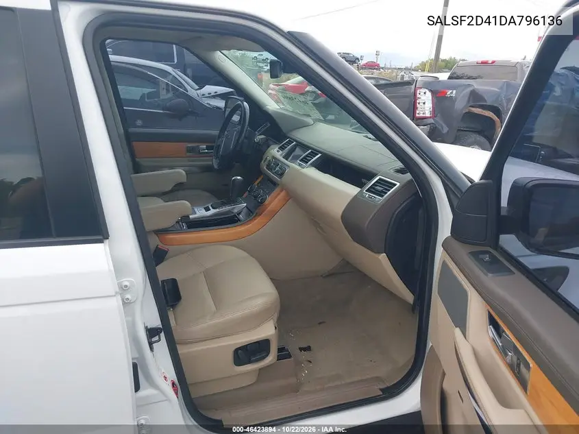 2013 LAND ROVER RANGE ROVER SPORT VIN SALSF2D41DA796136 — фото 5