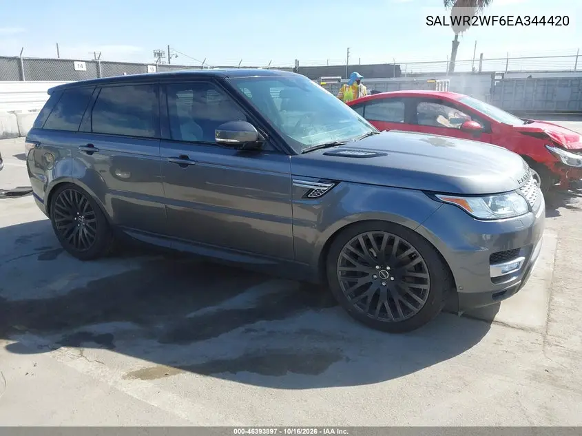 LAND ROVER RANGE ROVER SPORT 2014, VIN SALWR2WF6EA344420
