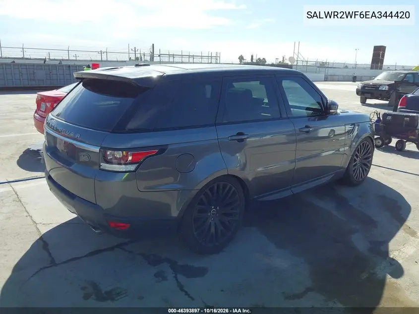 2014 LAND ROVER RANGE ROVER SPORT VIN SALWR2WF6EA344420 — фото 4