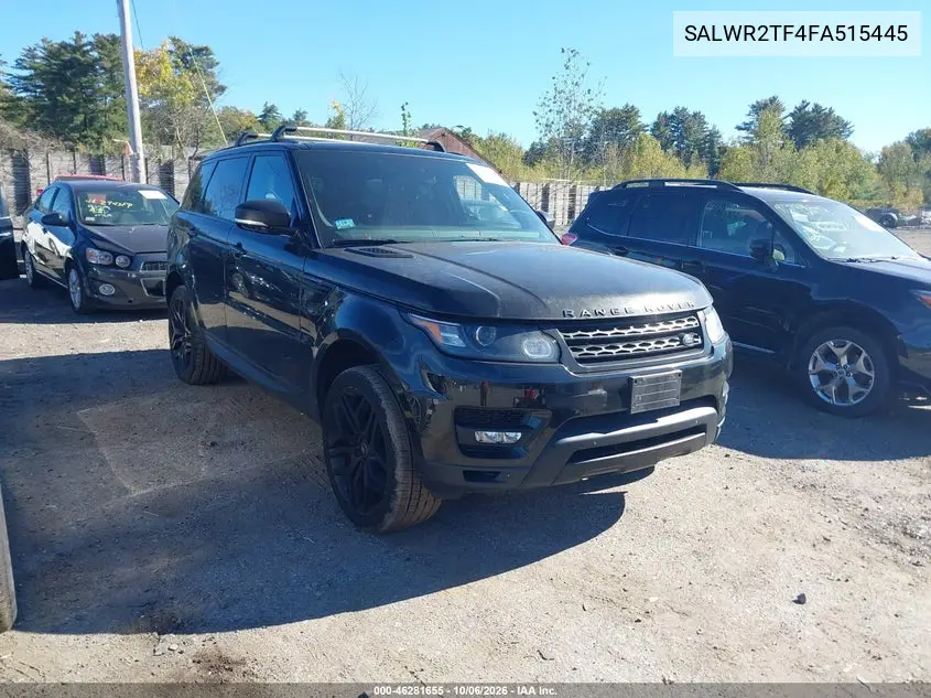 LAND ROVER RANGE ROVER SPORT 2015, VIN SALWR2TF4FA515445