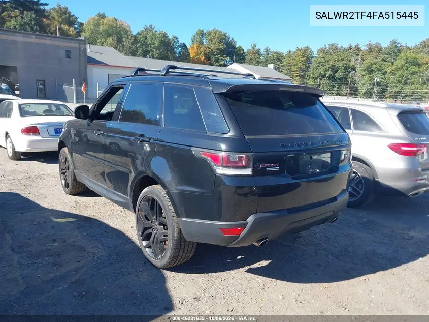 2015 LAND ROVER RANGE ROVER SPORT VIN SALWR2TF4FA515445 — фото 3