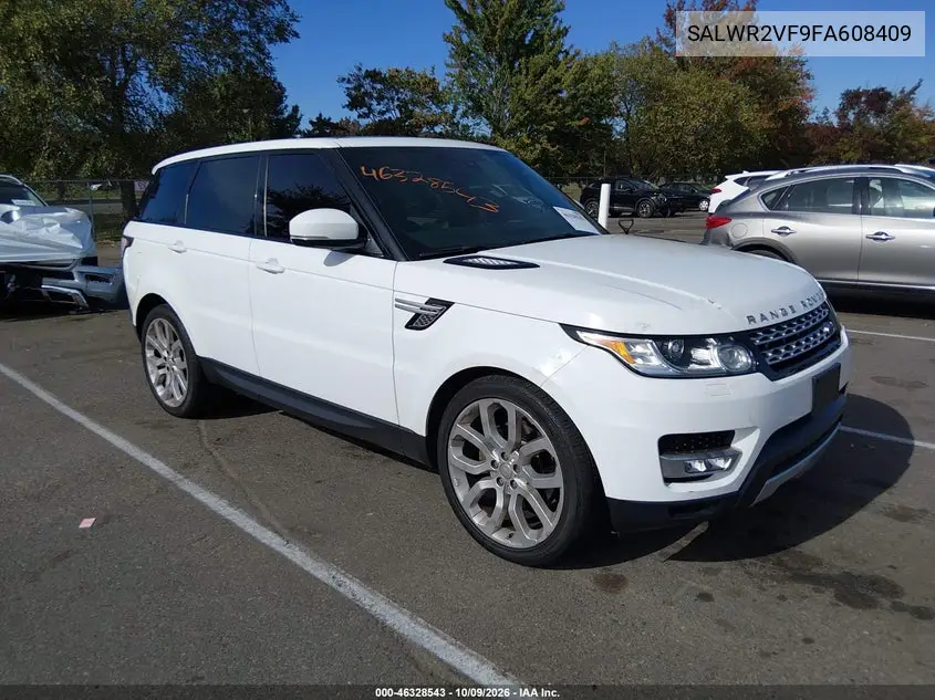 LAND ROVER RANGE ROVER SPORT 2015, VIN SALWR2VF9FA608409