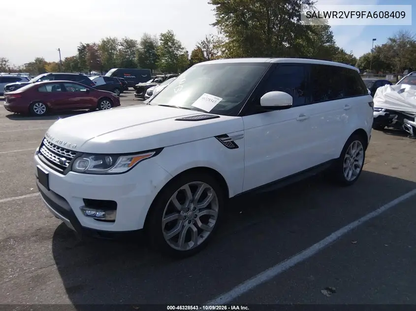 2015 LAND ROVER RANGE ROVER SPORT VIN SALWR2VF9FA608409 — фото 2