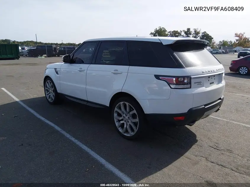 2015 LAND ROVER RANGE ROVER SPORT VIN SALWR2VF9FA608409 — фото 3