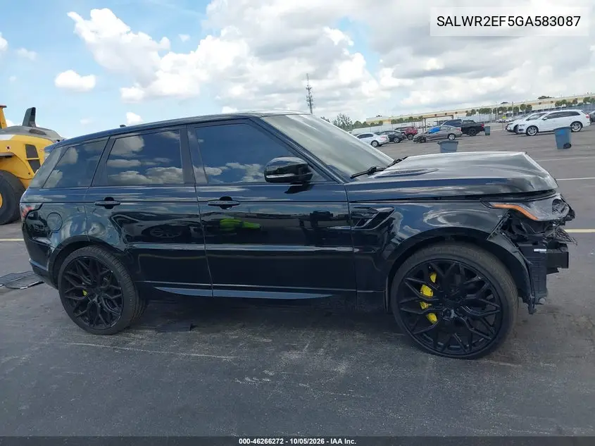 2016 LAND ROVER RANGE ROVER SPORT VIN SALWR2EF5GA583087 — фото 14